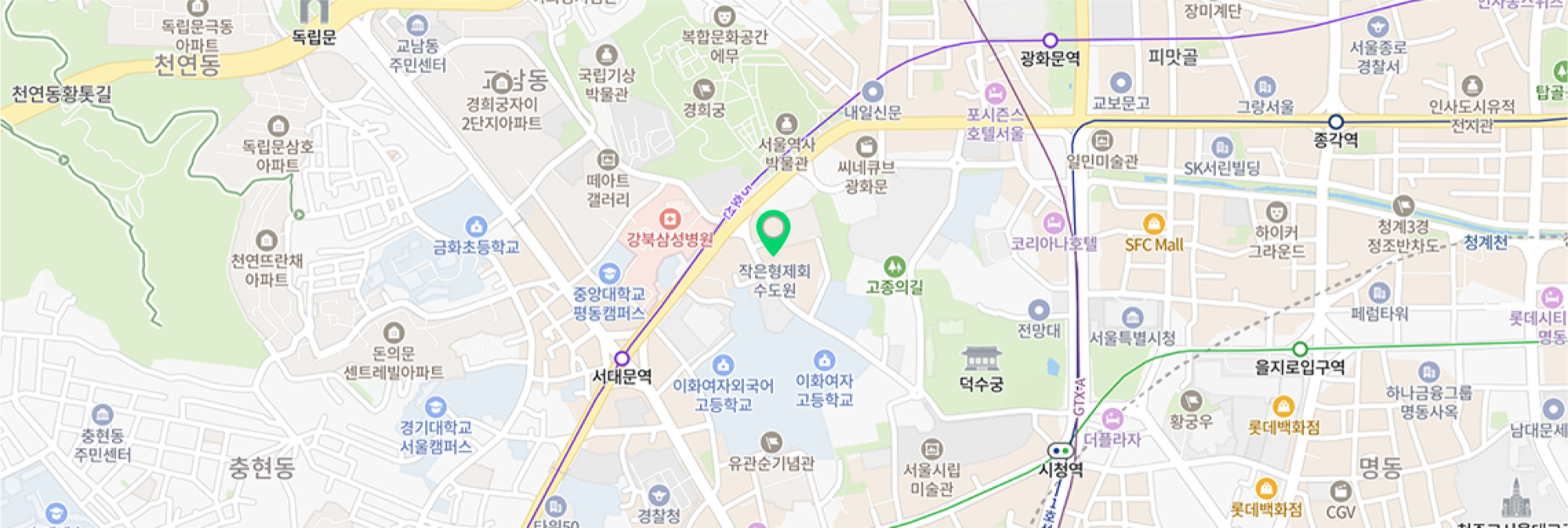 정동 프란치스코 교육회관 위치 지도